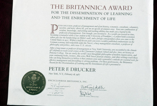 Encyclopaedia Britannica, Inc. award