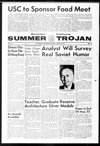 Summer Trojan, Vol. 11, No. 13, August 08, 1961