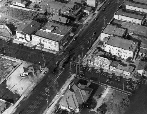 Aerial view of Pico Boulevard and Western Avenue