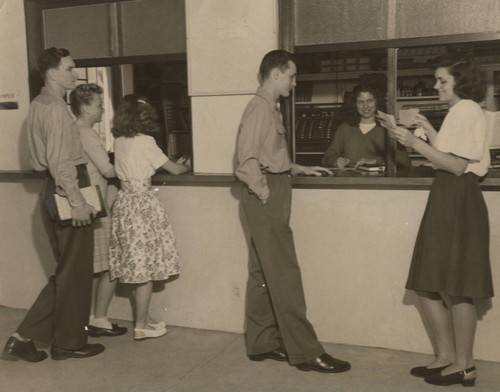 Campus bookstore at George Pepperdine College, circa 1947