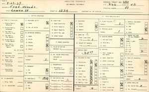 WPA household census for 1229 LOWEN STREET, Los Angeles County