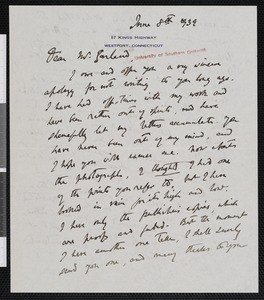 Van Wyck Brooks, letter, 1939-06-08, to Hamlin Garland