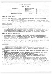 USC Faculty Senate minutes, 1981-04-22