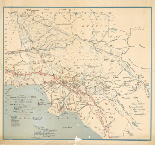 Principal historic sites, old highways, also battle fields, Spanish, Mexican, early American, in old Los Angeles County, 1937