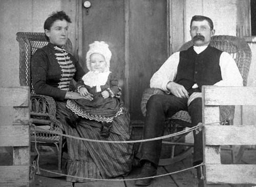 Alice and Adolph Olsen with baby Edward