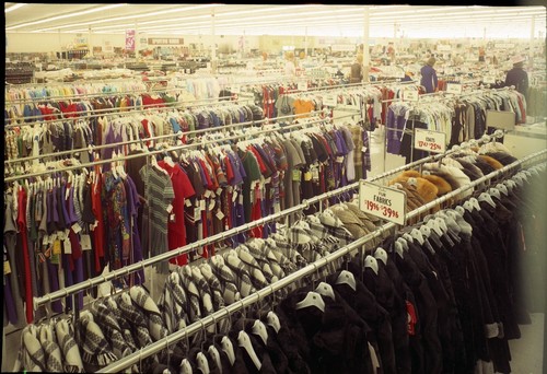 View of the San Jose East Side K-Mart Women's Clothing Department