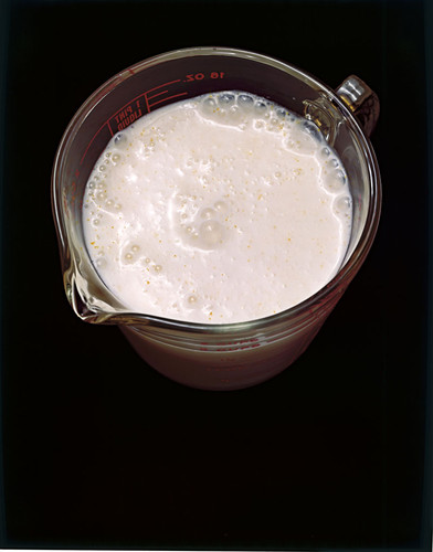 Buttermilk in measuring cup