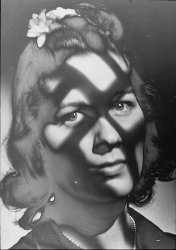 Portrait of Florence Brotherton, solarized. School of Design. Chicago, Illinois, 1940
