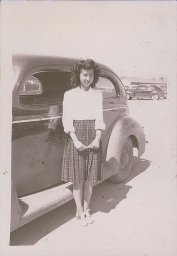 Woman and car