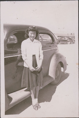 Woman and car