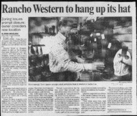Rancho Western to hang up its hat