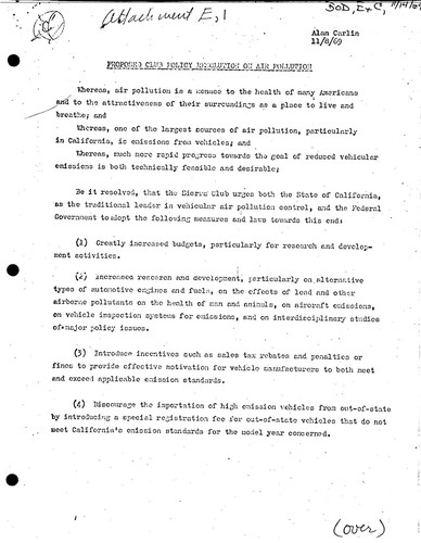 Sierra Club Board of Directors meeting minutes 1969