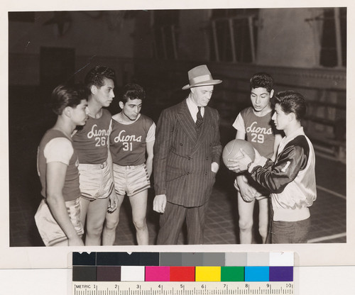 Basketball players at San Quentin