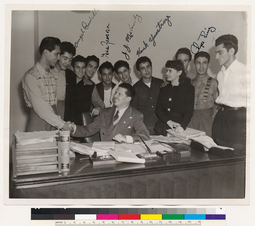 Sleepy Lagoon defendants and Alice McGrath with defense attorney Ben ...