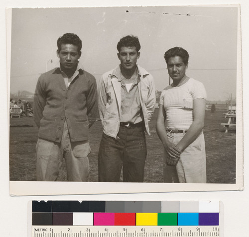 Gus Zamora, "Smiles" Parra and Johnny Matuz at Chino prison