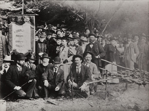 Lou. P. Hickox photograph of barbecue on the Marco Forster ranch