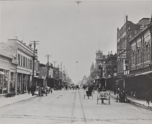 Hickox photograph of Fourth Street in Santa Ana