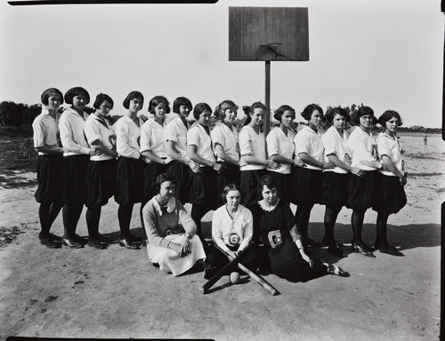 Mary A. Smart photograph of the Garden Grove High School girls indoor baseball team