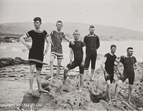 B.F. Conaway photograph of young men at Laguna Beach