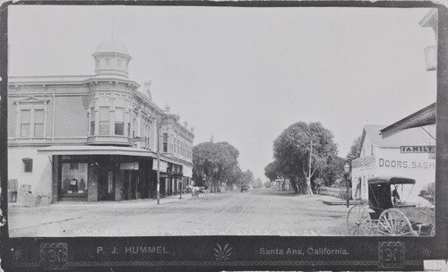 P.J. Hummel photograph of Main Street, Santa Ana