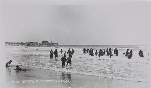 B.F. Conaway photograph of bathers at Newport Beach