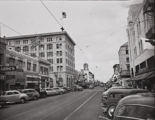 R. Lutes photograph of Fourth Street, Santa Ana