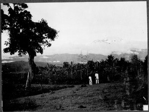 The Kibo seen from Machame, Tanzania, ca.1913-1938