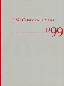 Commencement program, USC (116th: 1999: Alumni Memorial Park)