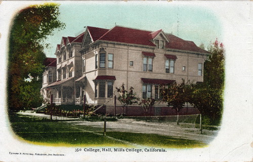 Postcard of College Hall at Mills College