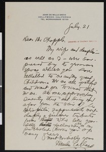 Hamlin Garland, letter, 1933-07-21, to Joe Mitchell Chapple