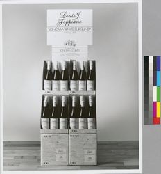 Ten-case retail display of Louis J. Foppiano Sonoma white Burgundy, vintage 1977