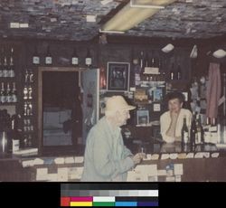 Interior of Nervo Winery tasting room, near Geyserville, Calif. in the 1960's