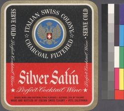 Silver satin : grape wine and natural pure flavors : alchohol 20% by volume