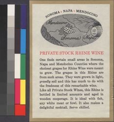 Private Stock Rhine wine : Sonoma-Napa-Mendocino