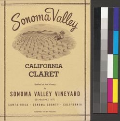 Sonoma Valley California claret