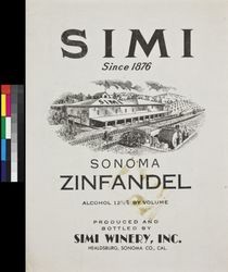 Simi Sonoma zinfandel : alcohol 12 1/2% by volume