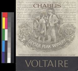 Voltaire chablis of California; alcohol 11.5% by vol