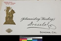 Johannisberg Riesling : our very own vintage