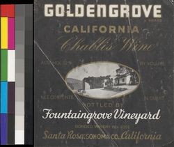 Goldengrove brand California chablis wine