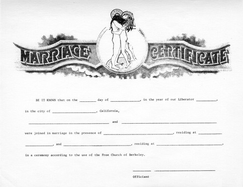 Marriage certificate