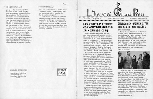 Free Church Memorial for Ho, Liberated Church Press, September 20, 1969