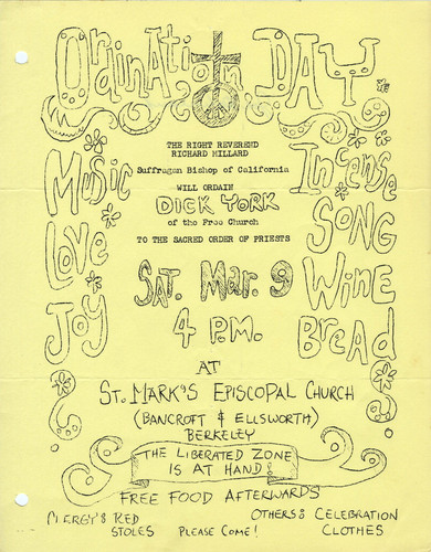 Ordination Day Invitation, Richard York, March 9, 1968