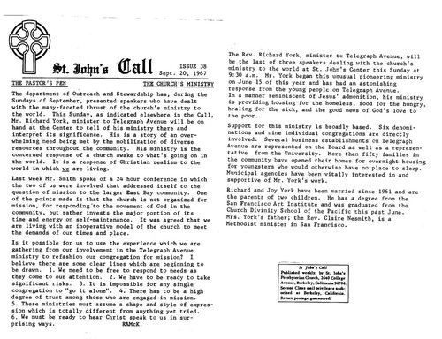 The Church's Ministry, St. John's Presbyterian Church, Rev. Richard York