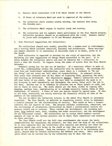 Free Church Collective Handbook, January 1970