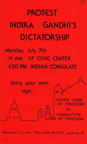 Protest Indira Gandhi's dictatorship