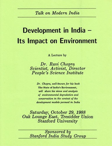 Development in India - its impact on environment