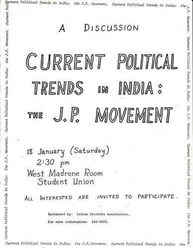 Current political trends in India: the J.P. movement