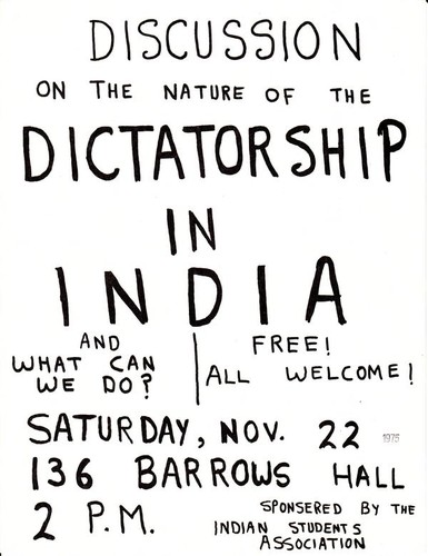 Discussion on the nature of the dictatorship in India