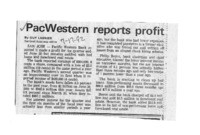 PacWestern reports profit