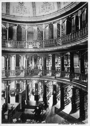 Interior of Bacon Library, 1901